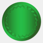 Groene envelopzegel ronde sticker (Voorkant)