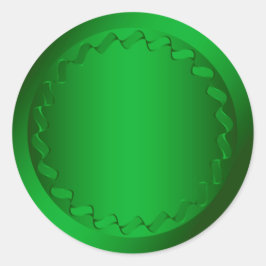 Groene envelopzegel ronde sticker