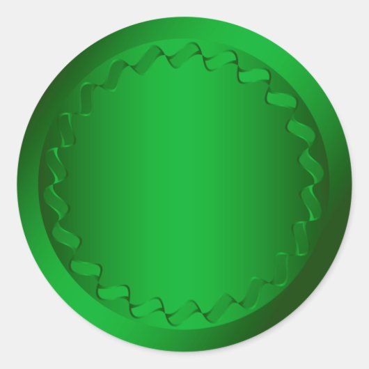 Groene envelopzegel ronde sticker (Voorkant)