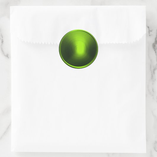 Groene envelopzegel ronde sticker (Tas)