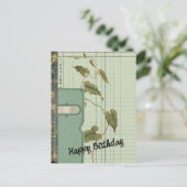 Groene Ephémère Collage Gefeliciteerd Briefkaart (Staand voorkant)