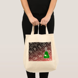 Groene Erlenmeyer (conische) kolfchemie Tote Bag