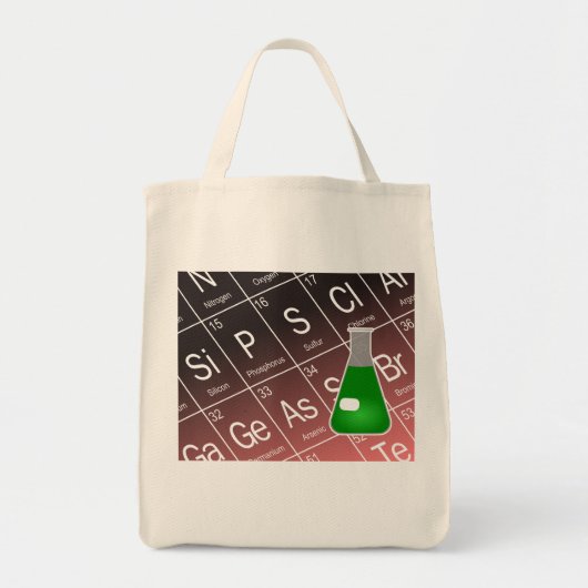 Groene Erlenmeyer (conische) kolfchemie Tote Bag (Voorkant)