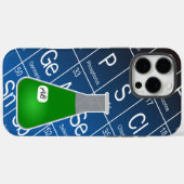 Groene Erlenmeyer (met Initialen) Chemie Case-Mate iPhone Case (Achterkant (horizontaal))