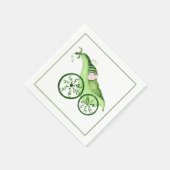 Groene Erwt Babywagen en Baby Servetten (Hoek)