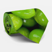 Groene erwten achtergrond stropdas (Opgerold)