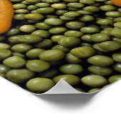 Groene erwten en wortelen poster (Hoek)