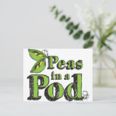 Groene erwten (groente) Artikel 2 erwten in een pe Briefkaart (Staand voorkant)