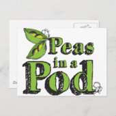 Groene erwten (groente) Artikel 2 erwten in een pe Briefkaart (Voorkant / Achterkant)