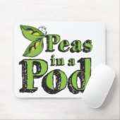 Groene erwten (groente) Artikel 2 erwten in een pe Muismat (Met muis)