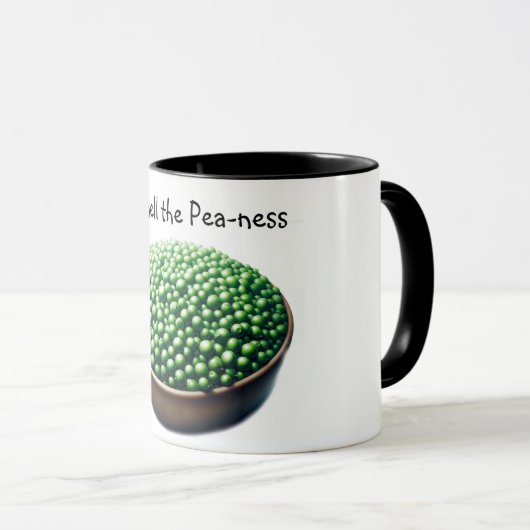 Groene erwten Humor Mok (Voorkant rechts)