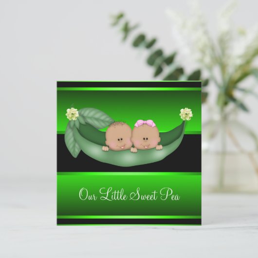 Groene erwten in een pod Afro-Amerikaanse gender o Kaart (Staand voorkant)