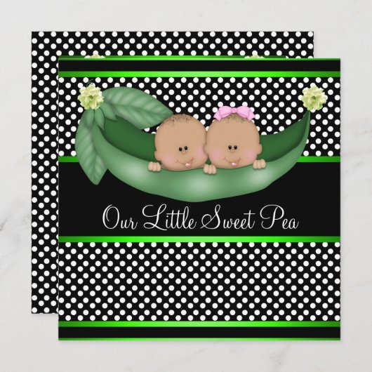 Groene erwten in een pod Afro-Amerikaanse gender o Kaart (Voorkant / Achterkant)