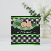 Groene erwten in een pod Afro-Amerikaanse gender o Kaart (Staand voorkant)