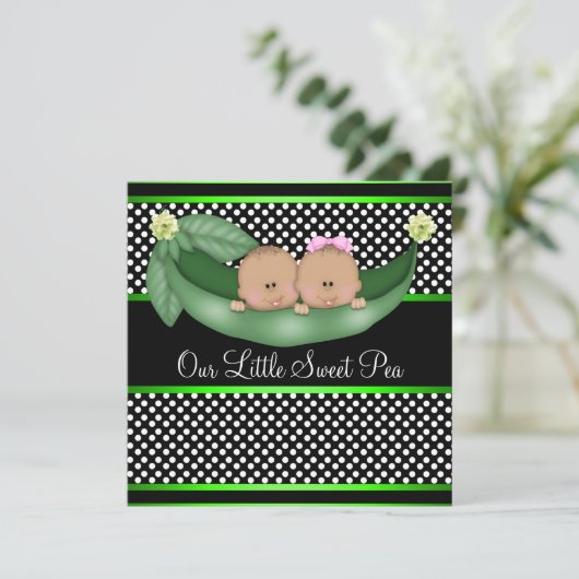 Groene erwten in een pod Afro-Amerikaanse gender o Kaart (Staand voorkant)