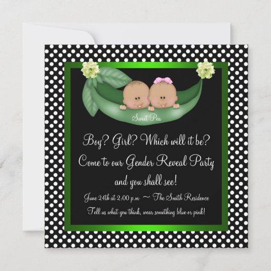 Groene erwten in een pod Afro-Amerikaanse gender o Kaart (Achterkant)