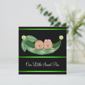 Groene erwten in een pod Afro-Amerikaanse gender o Kaart (Staand voorkant)