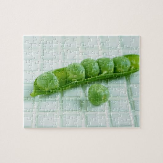 Groene erwten legpuzzel (Horizontaal)