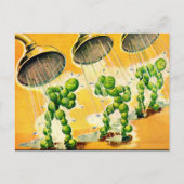 groene erwten met douches briefkaart (Voorkant)