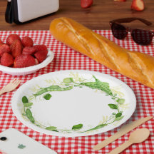 Groene Erwten Papieren Bord