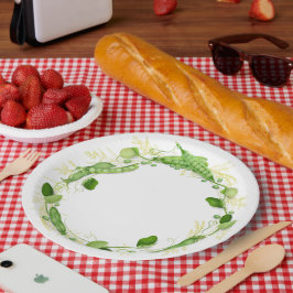 Groene Erwten Papieren Bord