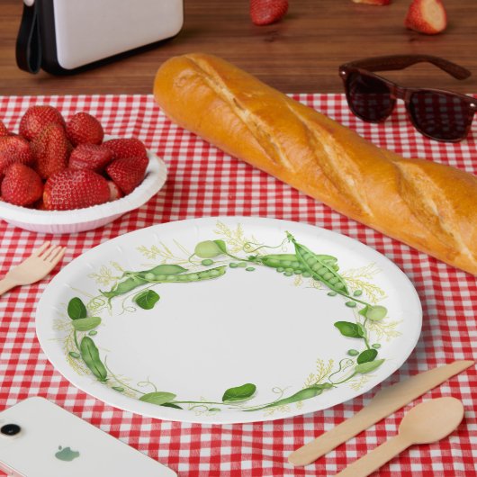 Groene Erwten Papieren Bord (Picknick)