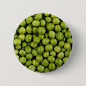 Groene erwten ronde button 5,7 cm (Voorkant)