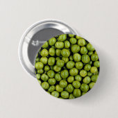Groene erwten ronde button 5,7 cm (Voorkant /achterkant)