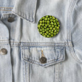 Groene erwten ronde button 5,7 cm (In situ)