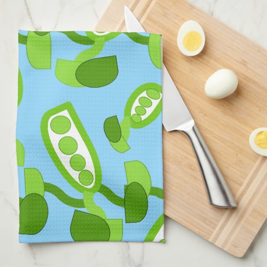 Groene erwten theedoek (Quarter Fold)