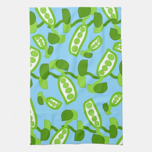 Groene erwten theedoek (Verticaal)