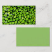 Groene erwten visitekaartje (Voorkant / Achterkant)