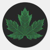 Groene esdoornblad Sticker (Voorkant)