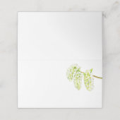 Groene espen catkins waterverf naam plaatskaartje (Buitenkant ongevouwen)