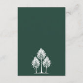 Groene Espenboom Bruiloft Informatiekaartje (Achterkant)