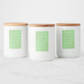 Groene etiketten met goudhoeken voor sierdoeleinde (Flessen)