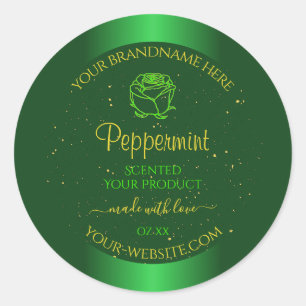 Groene etiketten van smeulende groene producten Za