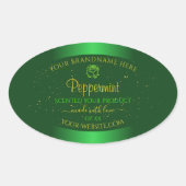 Groene etiketten van smeulende groene producten Za (Voorkant)