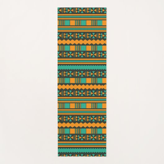 groene etnische aztec yogamat (Voorkant)