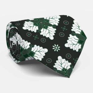 Groene etnische damast batik naadloos patroon stropdas