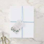 Groene Eucalyptus Aangepaste Trouw Bruiloft Dank J Cadeaulabel (Met Touw)