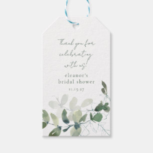 Groene Eucalyptus Aangepaste Trouw Bruiloft Dank J Cadeaulabel