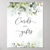 Groene eucalyptus aquarelkaarten en -geschenken poster (Voorkant)