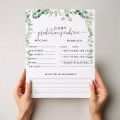 Groene Eucalyptus-Baby- en advieskaarten