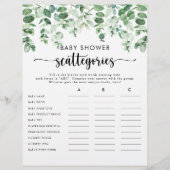 Groene Eucalyptus-Baby shower (Voorkant)