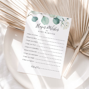 Groene Eucalyptus Baby shower Hoppen & Vernissen C Briefkaart