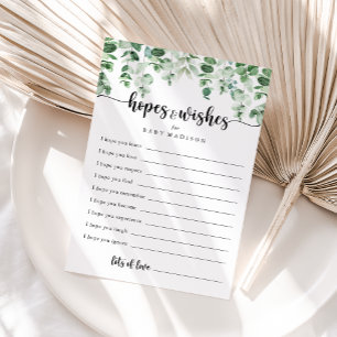 Groene Eucalyptus Baby shower Hoppen & Vernissen C Briefkaart
