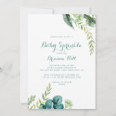  groene Eucalyptus Baby Sprinkle Kaart (Voorkant)