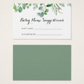 Groene Eucalyptus Baby - Suggestiekaart Visitekaartje (Voorkant /achterkant)