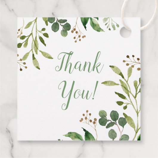 Groene eucalyptus blad eerste heilige communie gun bedankjes labels (Achterkant)